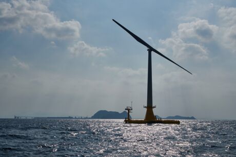Schwimende Windenergieanlage SCD 3.0 MW bei Kitakyushu in Japan, 2018