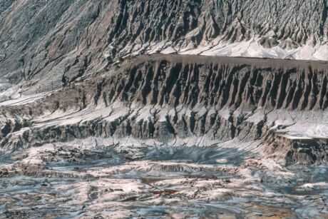 Restloch des stillgelegten Tagebau Spreetal bei Bluno, 1994